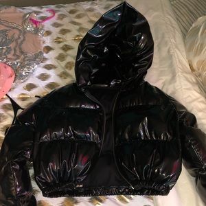 Cropped Brittany Deshields bubble jacket